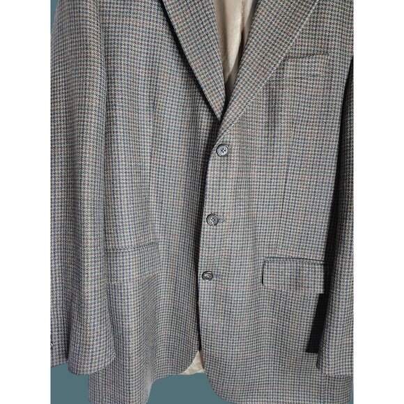 Lauren Ralph Lauren Mens LambsWool Blazer Jacket Houndstooth 42L Multi Color - Picture 9 of 12